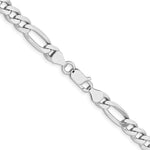 Sterling Silver Rhodium-plated 6.5mm Figaro Chain - Product Photo