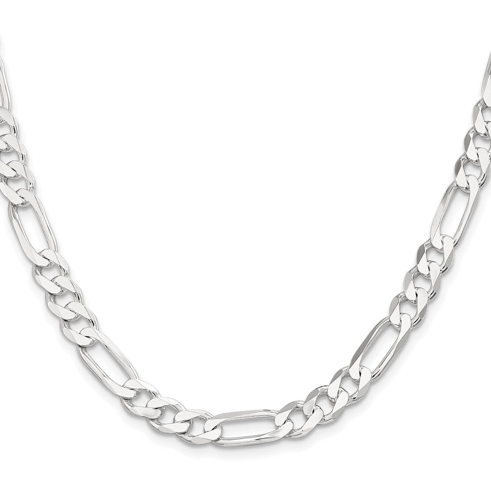 Sterling Silver 7.5mm Figaro Chain - Product Photo