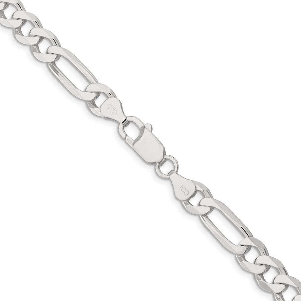 Sterling Silver 7.5mm Figaro Chain - Product Photo
