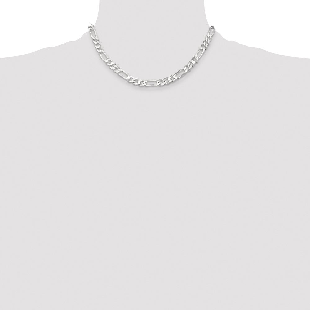 Sterling Silver 7.5mm Figaro Chain - Product Photo