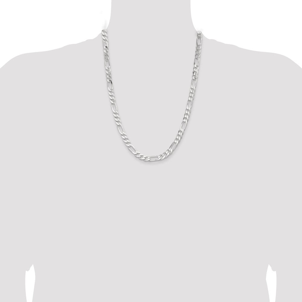 Sterling Silver 7.5mm Figaro Chain - Product Photo