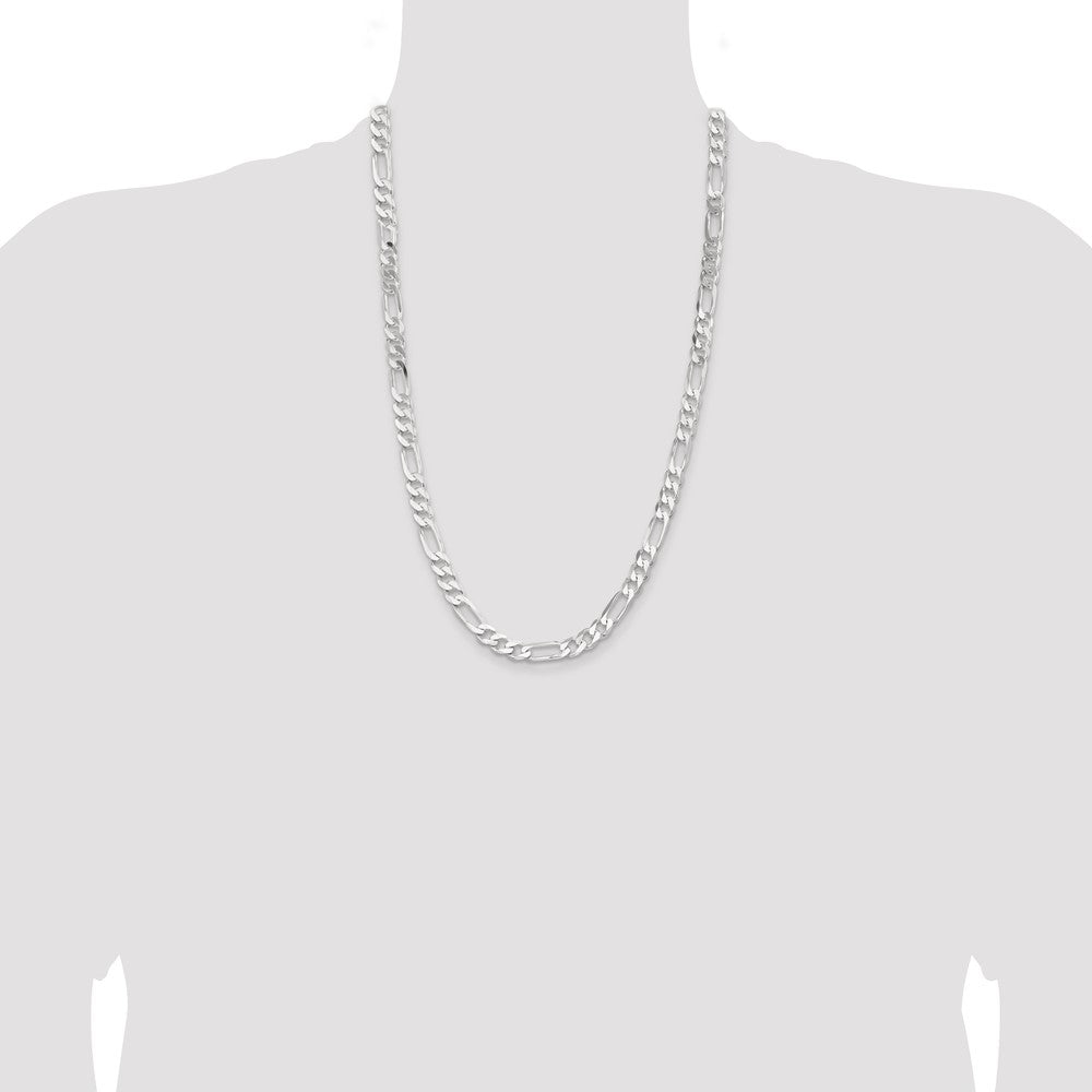 Sterling Silver 7.5mm Figaro Chain - Product Photo