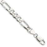 Sterling Silver 7.5mm Figaro Chain - Product Photo