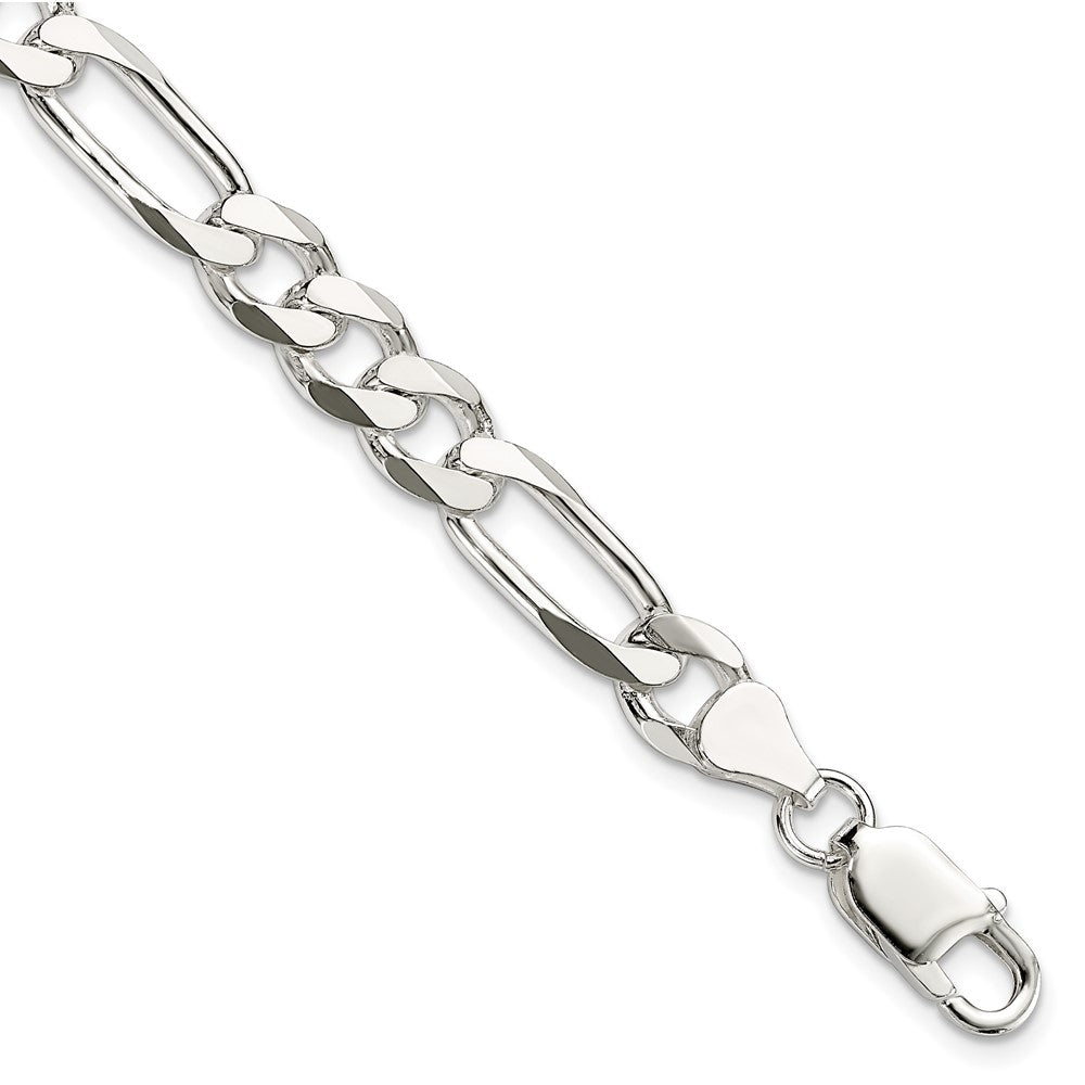 Sterling Silver 7.5mm Figaro Chain - Product Photo
