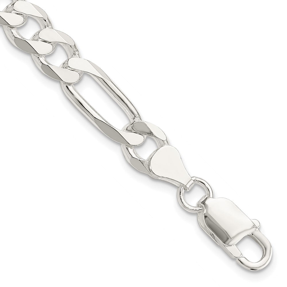 Sterling Silver 7.5mm Figaro Chain - Product Photo