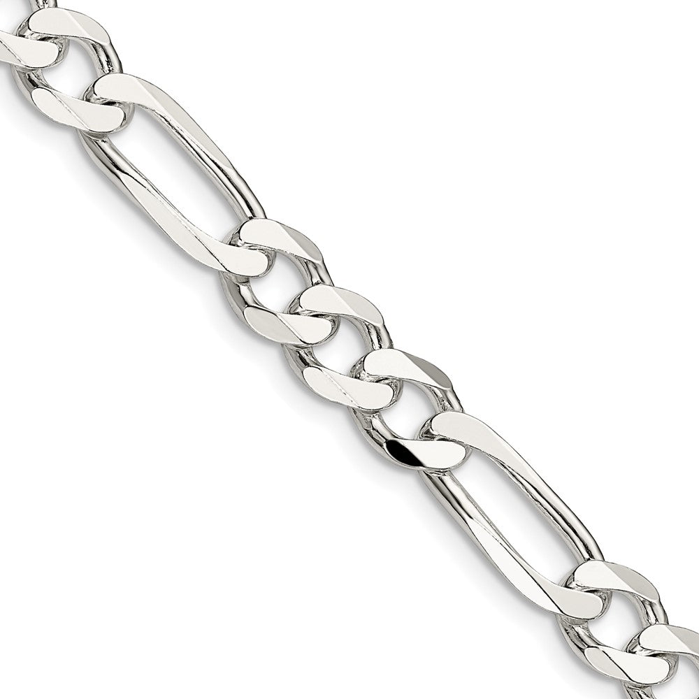 Sterling Silver 7.5mm Figaro Chain - Product Photo