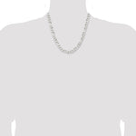 Sterling Silver Rhodium-plated 7.5mm Figaro Chain - Product Photo