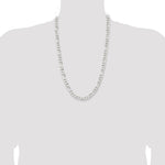 Sterling Silver Rhodium-plated 7.5mm Figaro Chain - Product Photo