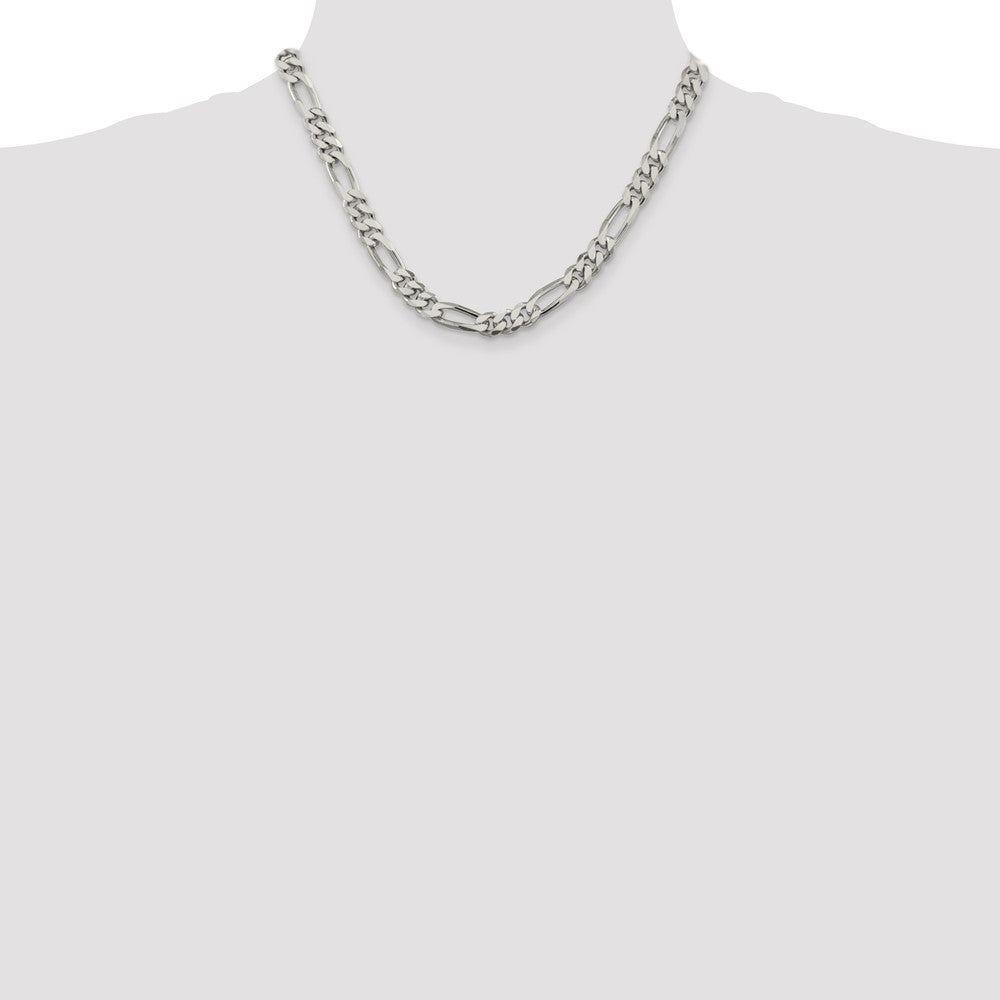 Sterling Silver 8mm Figaro Chain - Product Photo