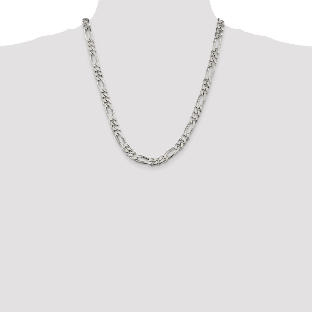 Sterling Silver 8mm Figaro Chain - Product Photo