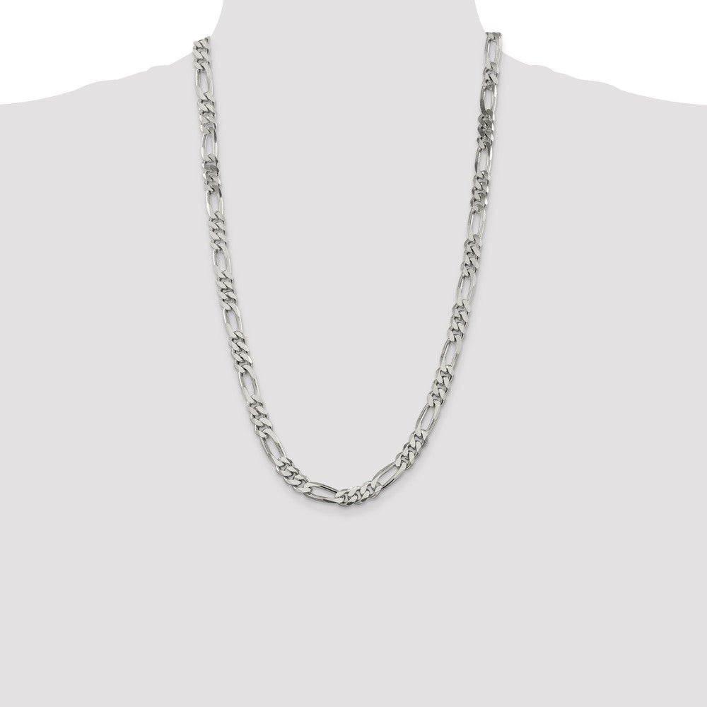 Sterling Silver 8mm Figaro Chain - Product Photo
