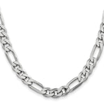 Sterling Silver Rhodium-plated 7.75mm Figaro Chain - Product Photo