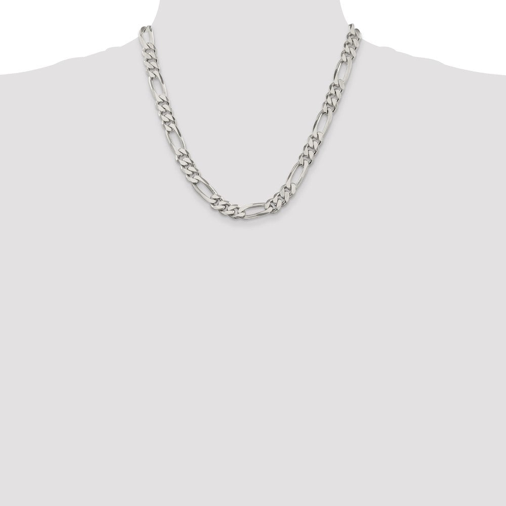 Sterling Silver 9mm Figaro Chain - Product Photo