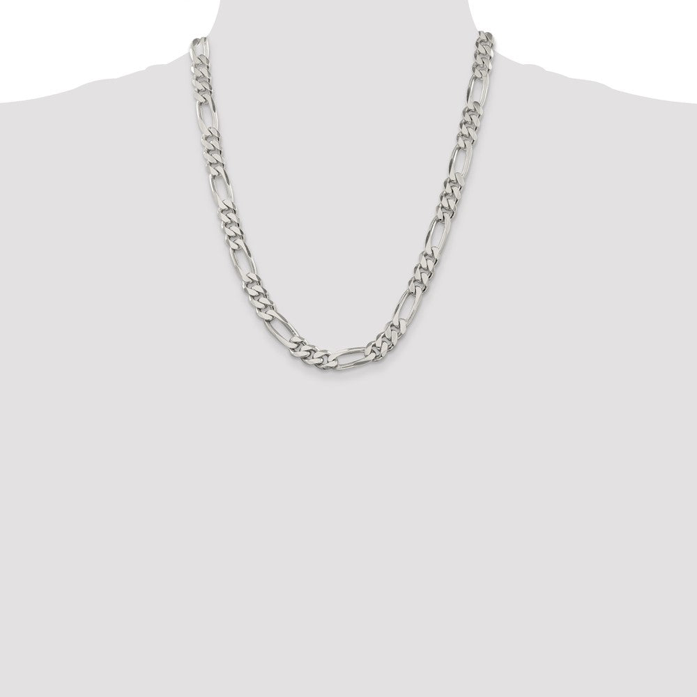 Sterling Silver 9mm Figaro Chain - Product Photo