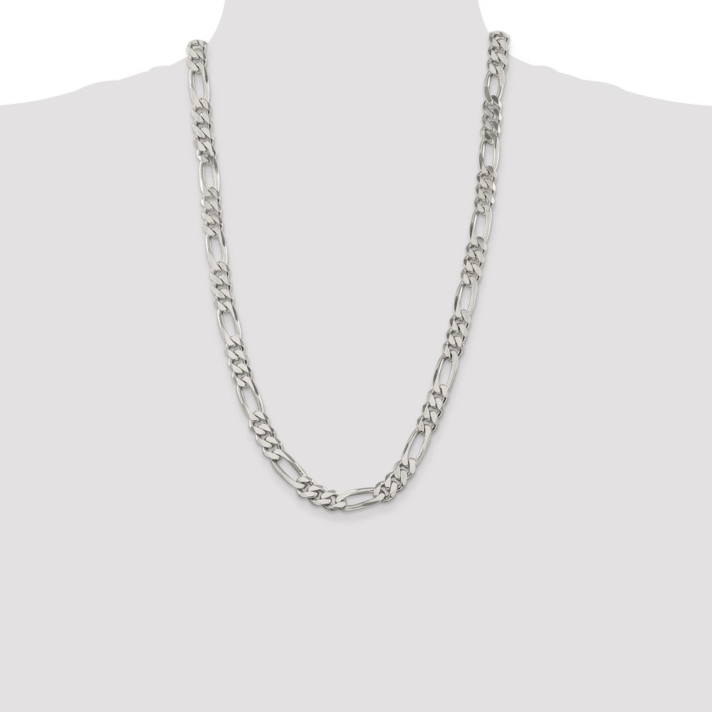 Sterling Silver 9mm Figaro Chain - Product Photo