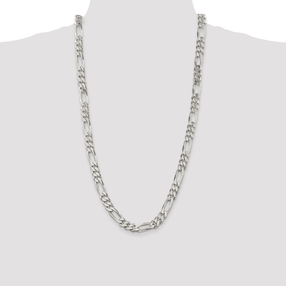 Sterling Silver 9mm Figaro Chain - Product Photo