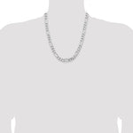 Sterling Silver Rhodium-plated 9mm Figaro Chain - Product Photo