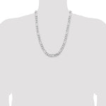 Sterling Silver Rhodium-plated 9mm Figaro Chain - Product Photo