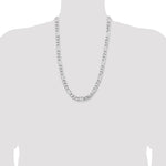 Sterling Silver Rhodium-plated 9mm Figaro Chain - Product Photo