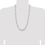 Sterling Silver Rhodium-plated 9mm Figaro Chain - Product Photo