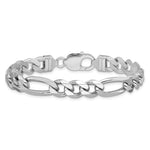 Sterling Silver Rhodium-plated 9mm Figaro Chain - Product Photo