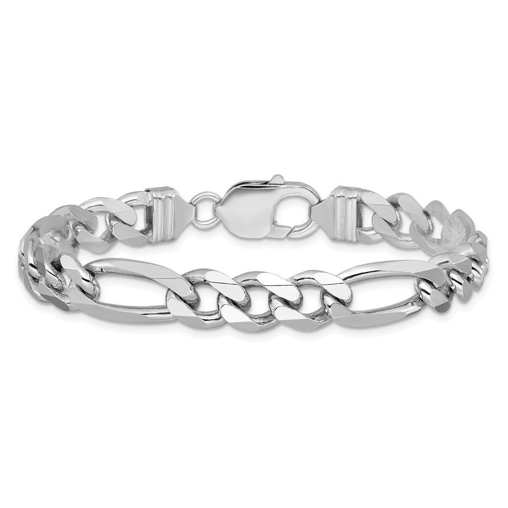 Sterling Silver Rhodium-plated 9mm Figaro Chain - Product Photo