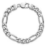 Sterling Silver Rhodium-plated 9mm Figaro Chain - Product Photo