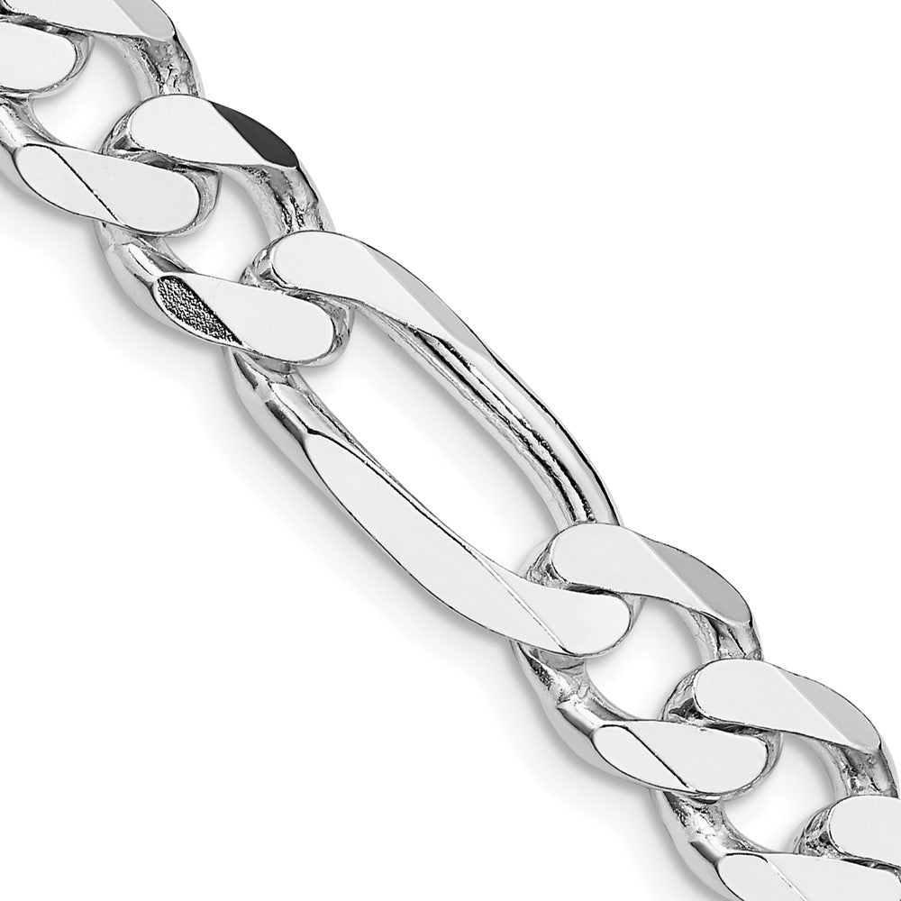 Sterling Silver Rhodium-plated 9mm Figaro Chain - Product Photo