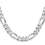 Sterling Silver Rhodium-plated 10.2mm Figaro Chain - Product Photo