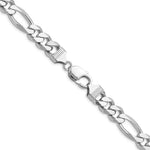 Sterling Silver Rhodium-plated 10.2mm Figaro Chain - Product Photo