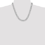 Sterling Silver Rhodium-plated 10.2mm Figaro Chain - Product Photo