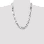 Sterling Silver Rhodium-plated 10.2mm Figaro Chain - Product Photo