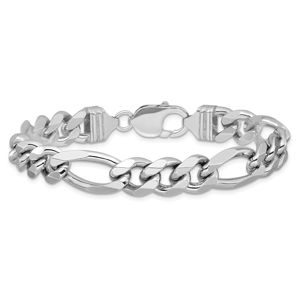 Sterling Silver Rhodium-plated 10.2mm Figaro Chain - Product Photo
