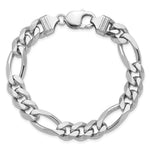 Sterling Silver Rhodium-plated 10.2mm Figaro Chain - Product Photo