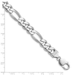 Sterling Silver Rhodium-plated 10.2mm Figaro Chain - Product Photo