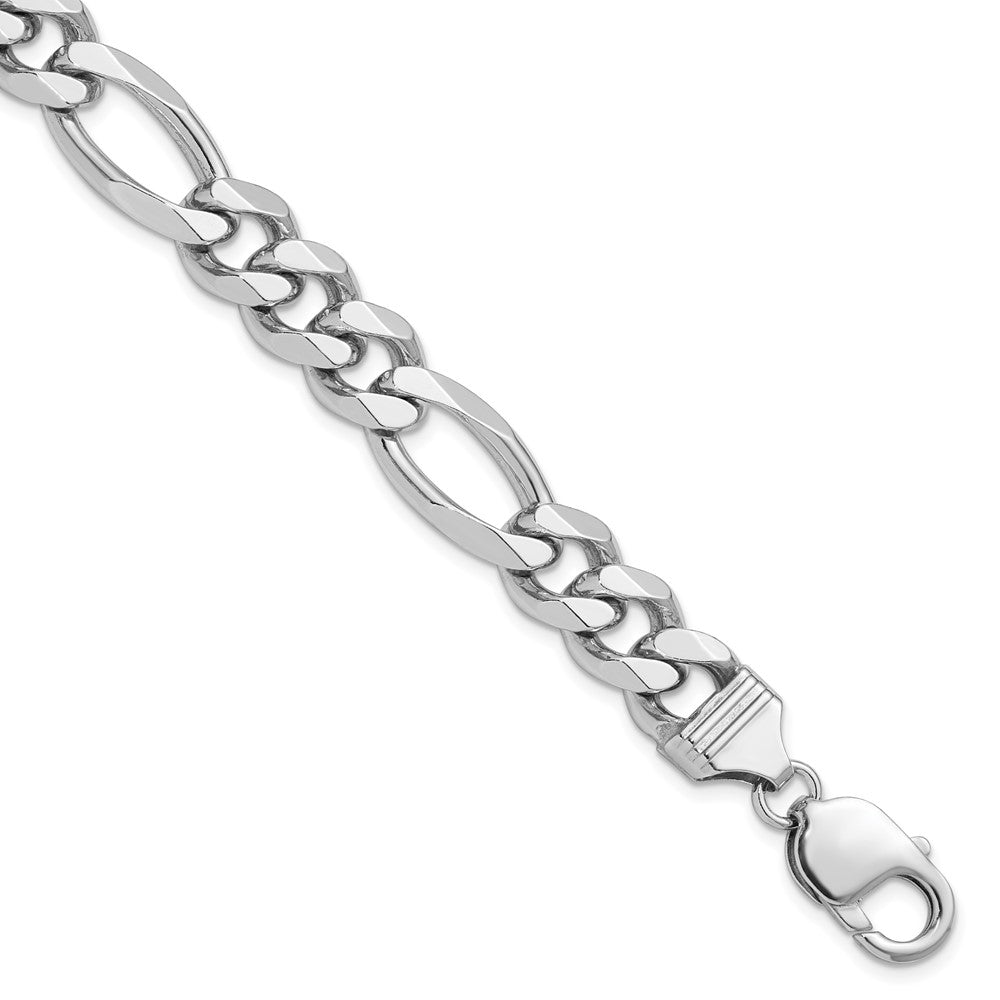 Sterling Silver Rhodium-plated 10.2mm Figaro Chain - Product Photo
