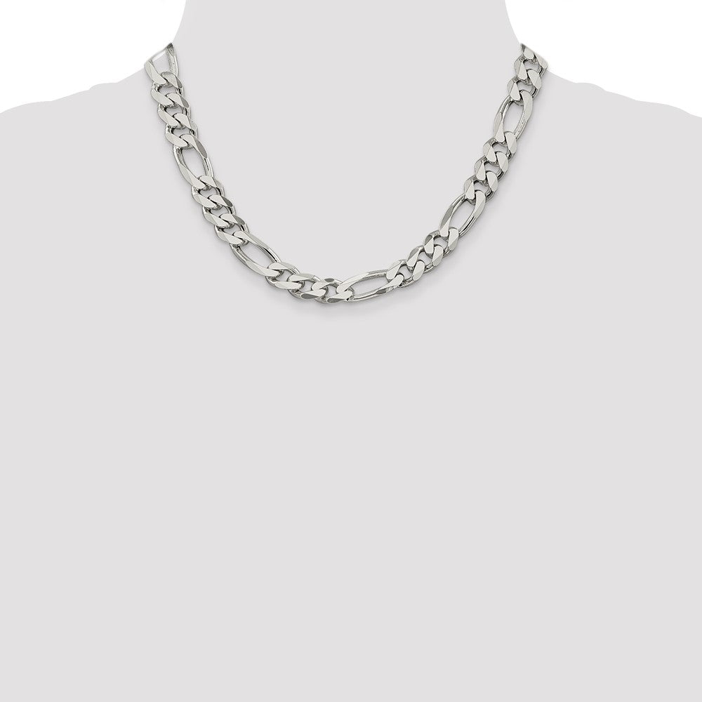 Sterling Silver 10.75mm Figaro Chain - Product Photo