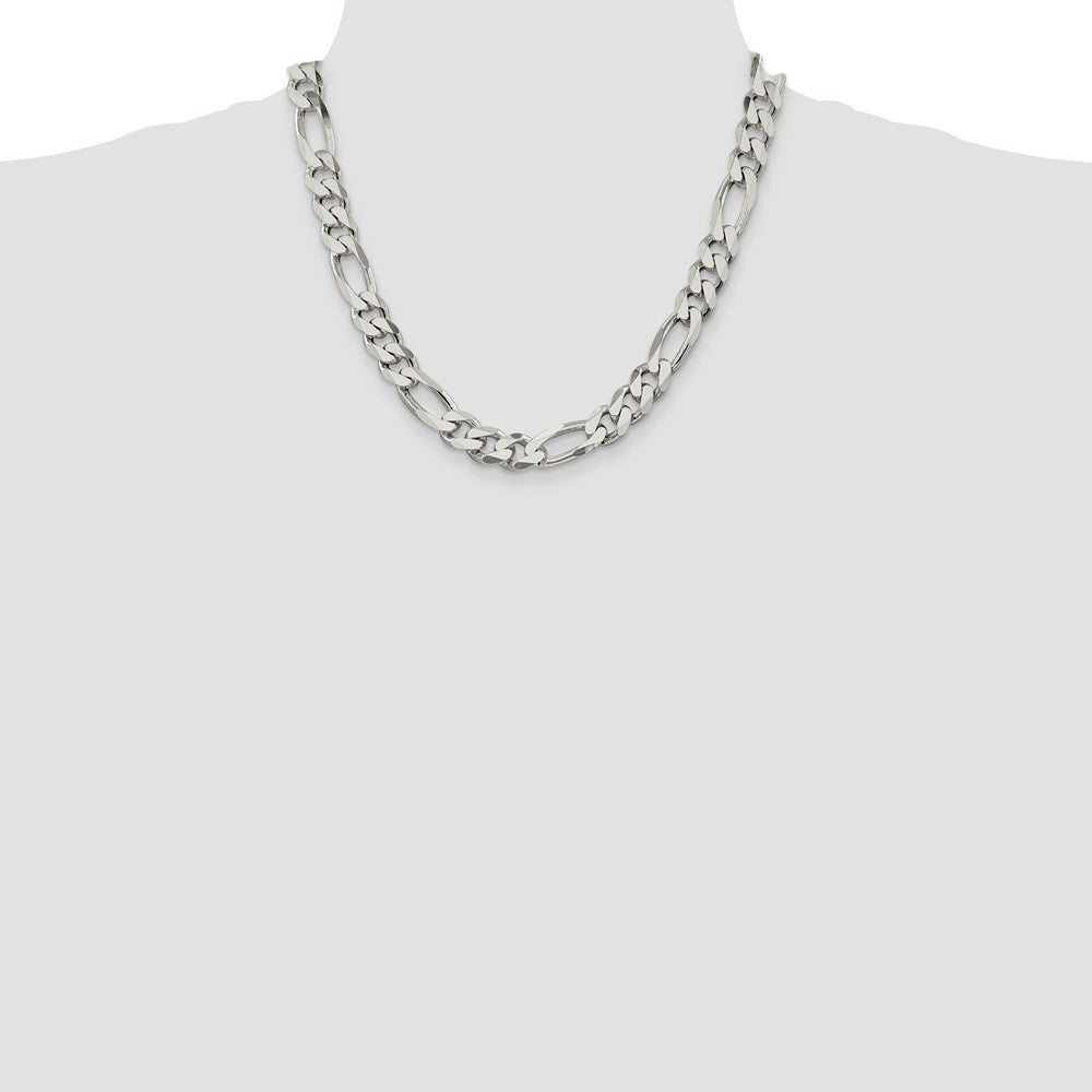 Sterling Silver 10.75mm Figaro Chain - Product Photo