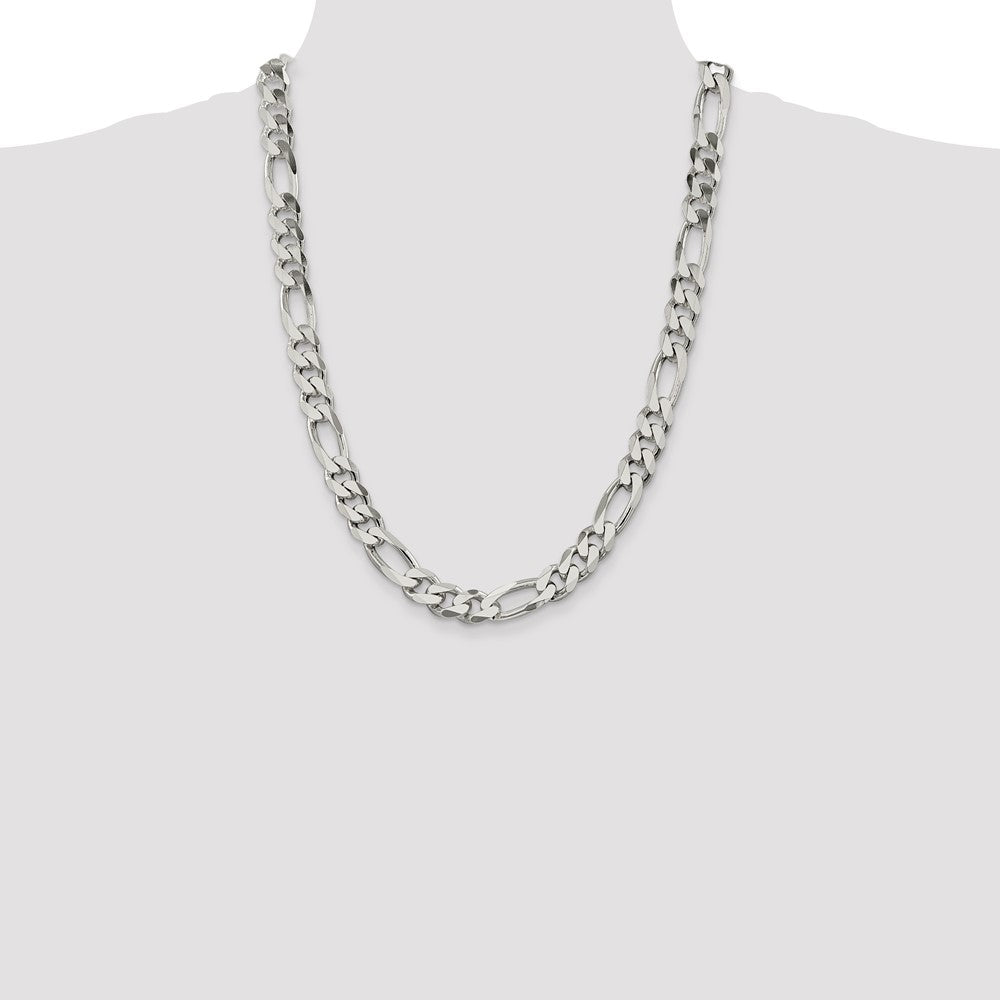 Sterling Silver 10.75mm Figaro Chain - Product Photo