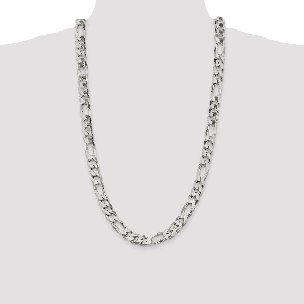 Sterling Silver 10.75mm Figaro Chain - Product Photo