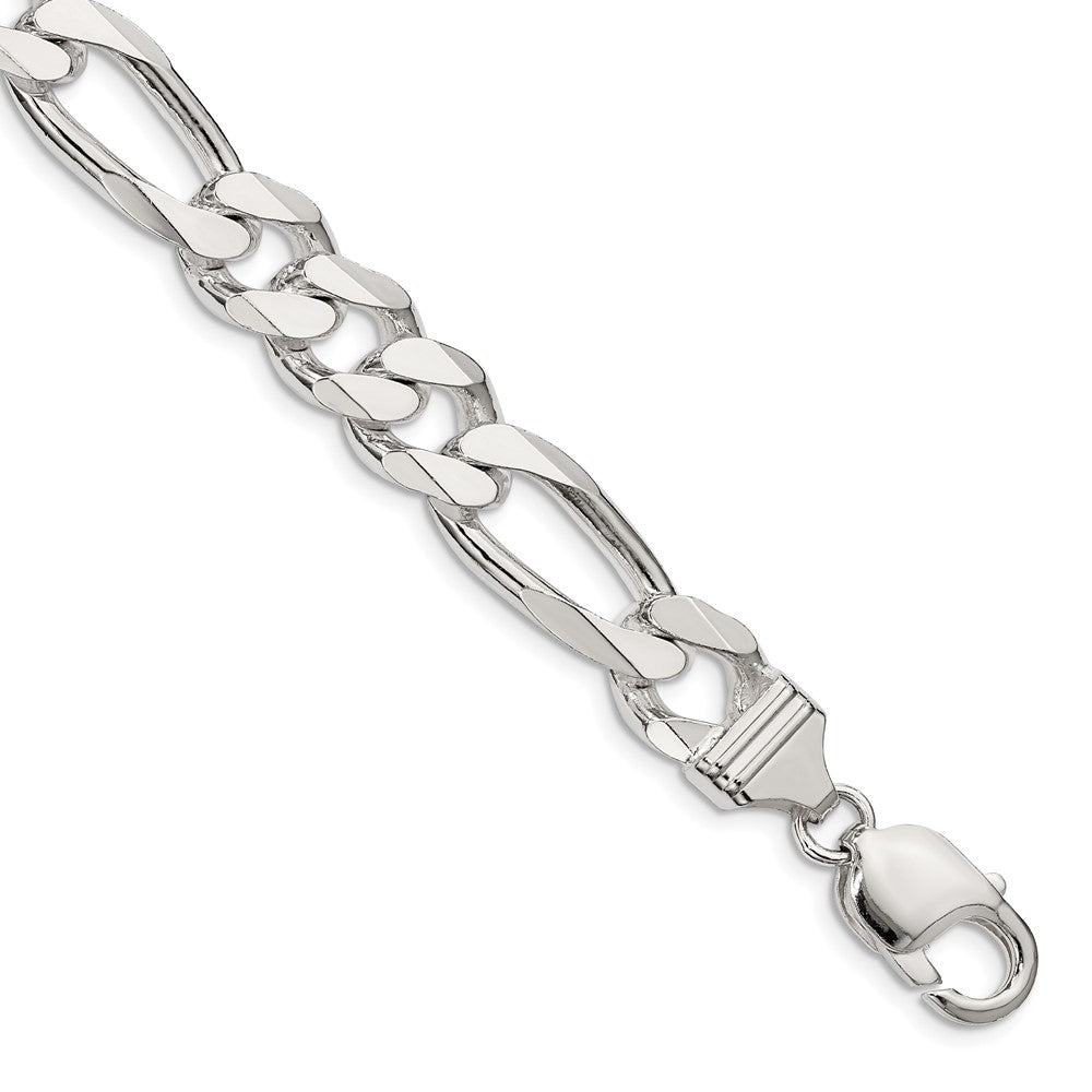 Sterling Silver 10.75mm Figaro Chain - Product Photo