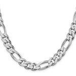 Sterling Silver Rhodium-plated 10.75mm Figaro Chain - Product Photo