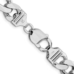 Sterling Silver Rhodium-plated 10.75mm Figaro Chain - Product Photo