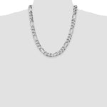 Sterling Silver Rhodium-plated 10.75mm Figaro Chain - Product Photo