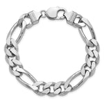 Sterling Silver Rhodium-plated 10.75mm Figaro Chain - Product Photo