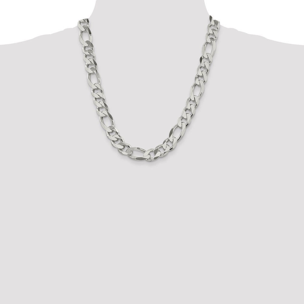 Sterling Silver 13.5mm Figaro Chain - Product Photo