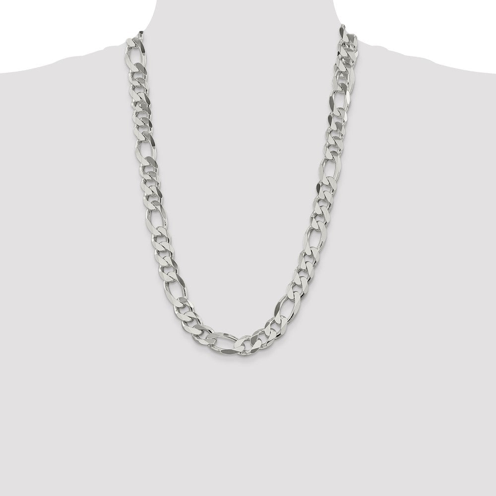Sterling Silver 13.5mm Figaro Chain - Product Photo