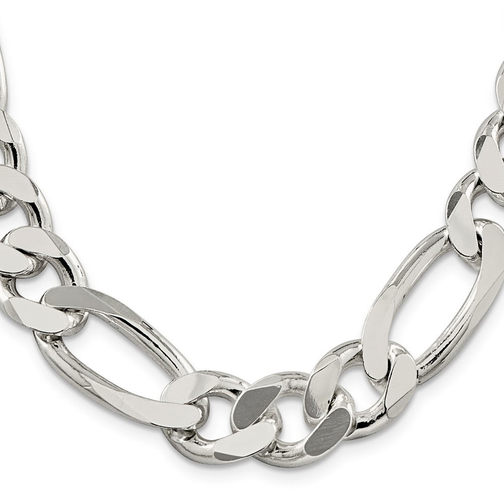 Sterling Silver 15mm Figaro Chain - Product Photo