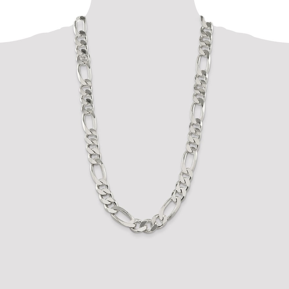 Sterling Silver 15mm Figaro Chain - Product Photo