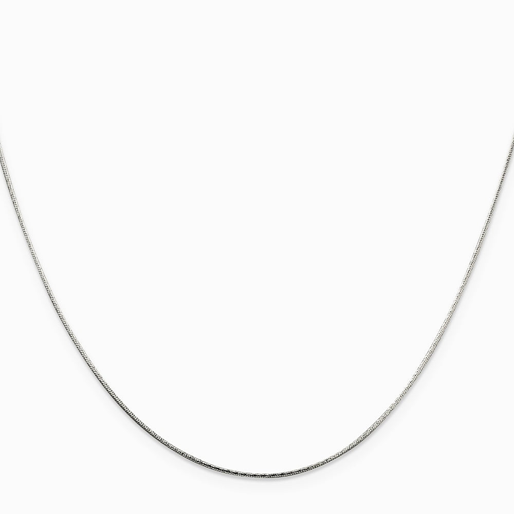 Sterling Silver .85mm Diamond-cut Snake Chain Necklace 16"-30" - Product Photo